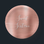 Niedlich Sweet 16 Birthday Rose Gold Blush Pink Pappteller<br><div class="desc">Sweet 16 Geburtstagsparty Rose Gold Blush Pink Elegante Teller,  die perfekt für eine Rose Gold oder Blush Pink Geburtstagsparty. Diese Teller sind perfekt für eine 16 . Geburtstag Geburtstagsparty.</div>