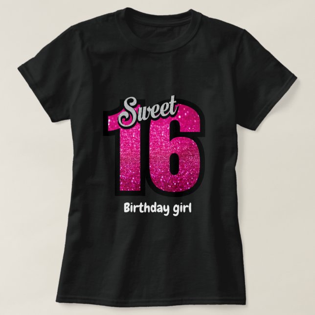 Niedlich Sweet 16 Geburtstag T - Shirt (Design vorne)