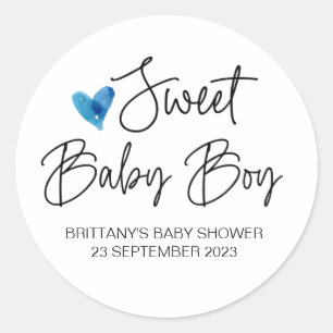 Niedlich Sweet Baby Boy Baby Dusche Gefallen Viele Runder Aufkleber