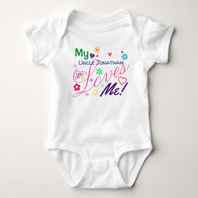 Niedlich Sweet Colorful Girly My Oncle Lieben Baby Strampler (Vorderseite)