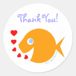 Niedlich Sweet Danke, Goldfish Stickers