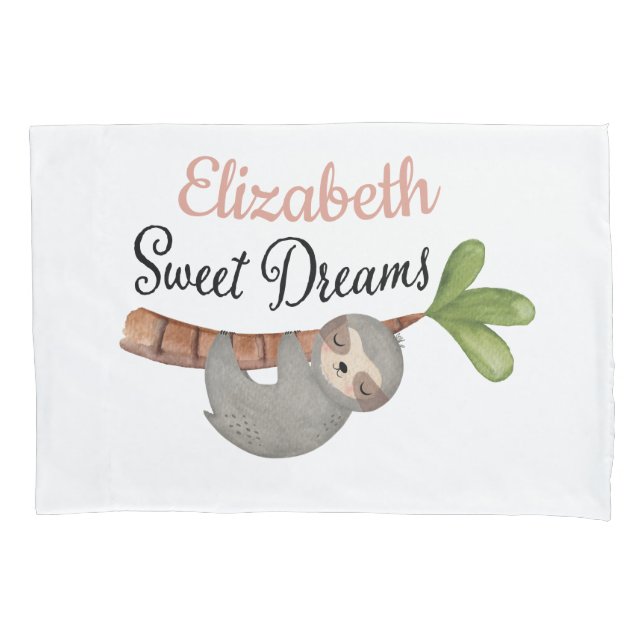 Niedlich Sweet Dream Girl Slol Monogramm Kissenbezug (Vorderseite)