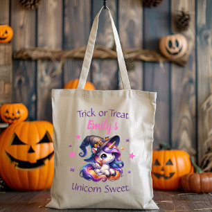 Niedlich Sweet Unicorn Halloween Personalisiert Tragetasche