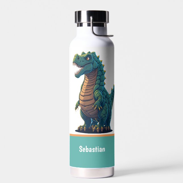 Niedlich T-Rex Happy Tyrannosaurus Rex Dinosaur Trinkflasche (Links)