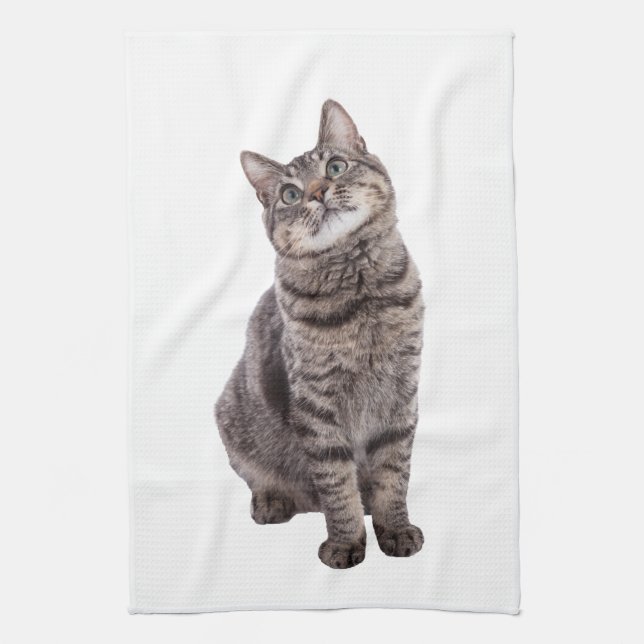 Niedlich Tabby Cat Geschirrtuch (Vertikal)