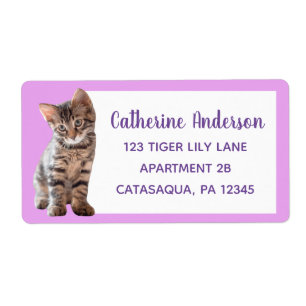Niedlich Tabby Cat Kitten Lavender Large