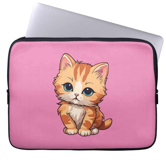 Niedlich Tabby Cat Laptopschutzhülle (Vorderseite)