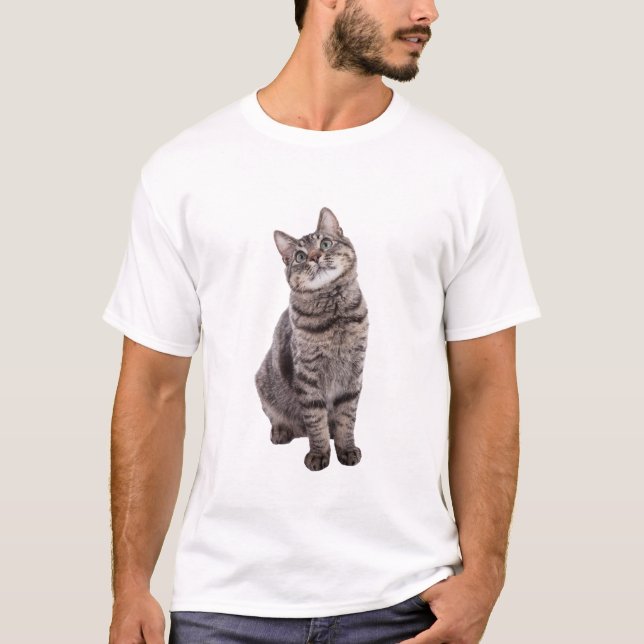 Niedlich Tabby Cat T-Shirt (Vorderseite)