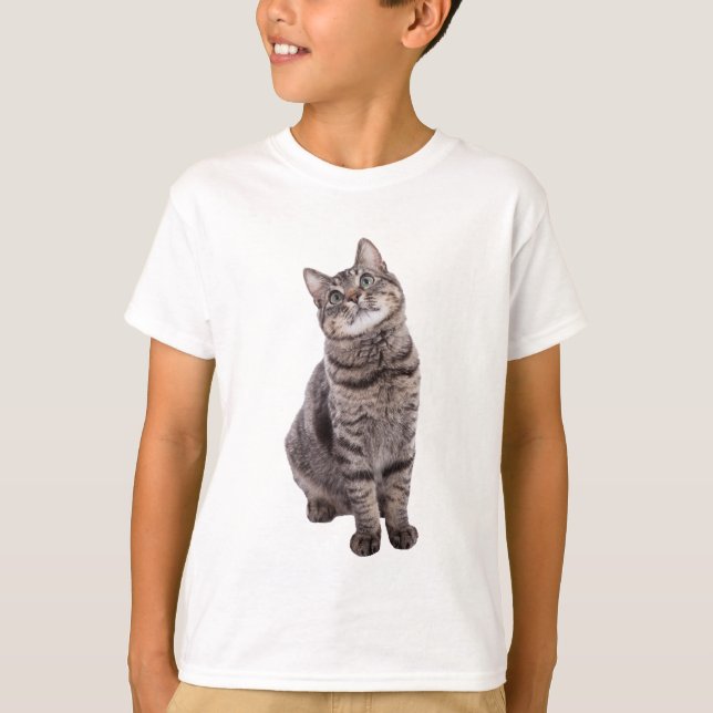 Niedlich Tabby Cat T-Shirt (Vorderseite)