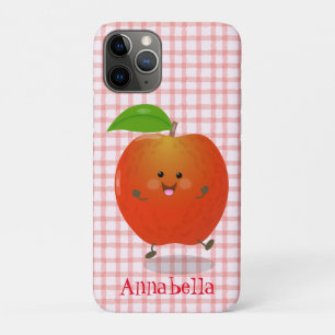 Niedlich tanzende Apfel-Cartoon-Abbildung Case-Mate iPhone Hülle
