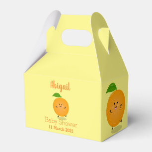 Niedlich tanzende Orangenzitrusfrüchte Geschenkschachtel