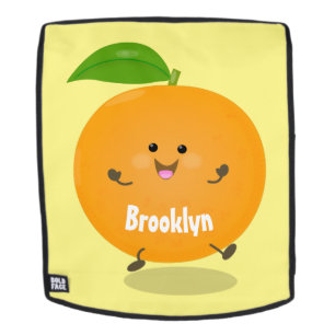 Niedlich tanzende Orangenzitrusfrüchte Rucksack