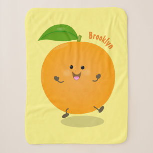 Niedlich tanzende Orangenzitrusfrüchte Sherpadecke
