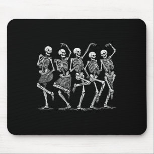 Niedlich tanzende Skelette Halloween Kostüme Fraue Mousepad