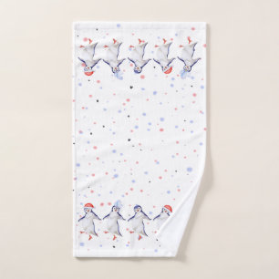 Niedlich Tanzpinguine Weihnachten Handtuch