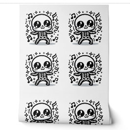 Niedlich Tanzsaal Skeleton Fun Kawaii Halloween Tapete