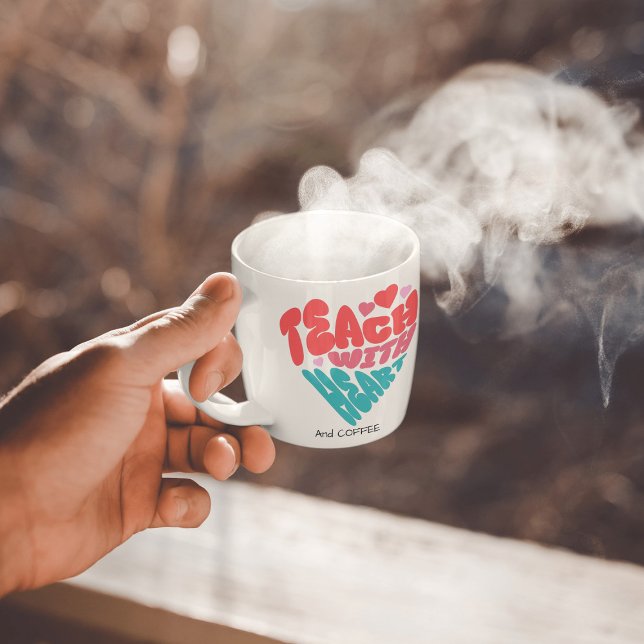 Niedlich Teach und COFFEE Red/Blue Tasse (Von Creator hochgeladen)