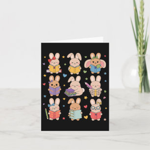 Niedlich Teacher Bunny Rabbit Reading Osterbunnies Karte