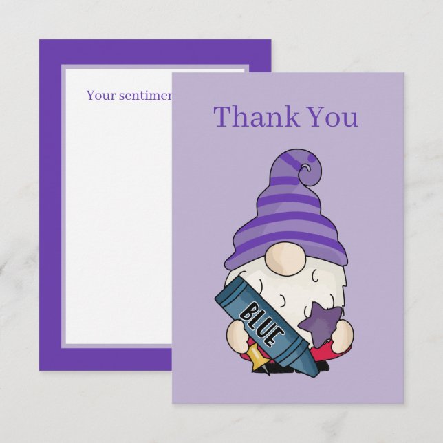 Niedlich Teacher danke Ihnen gnome füge Stimmung (Vorne/Hinten)