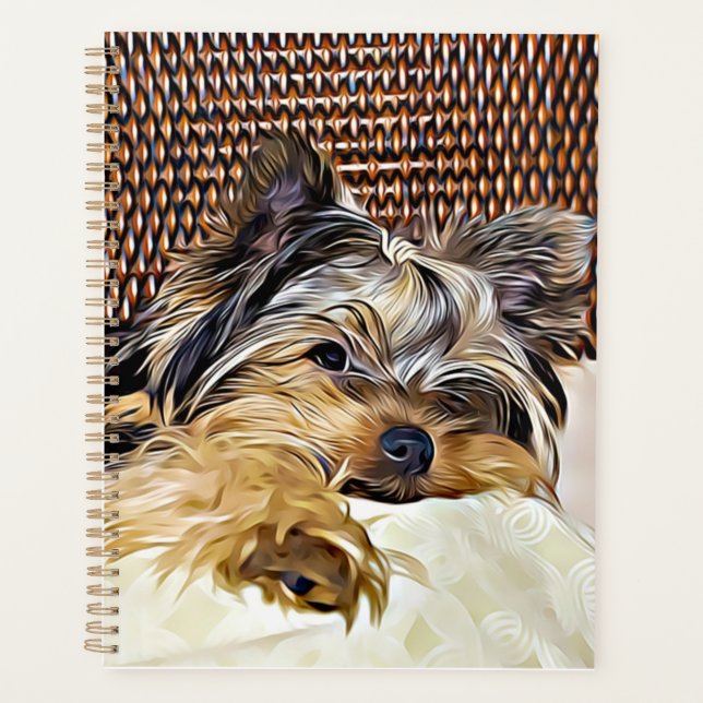 Niedlich Teacup Yorkie Yorkshire Terrier Digital A Planer (Vorderseite)