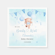 Niedlich Teady Baby Bear Aquarell Boho Blue Balloo
