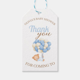Niedlich Teddy Balloons Baby Boy Dusche Vielen Dan Geschenkanhänger
