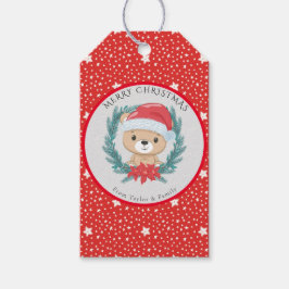 Niedlich Teddy Bären Stars Weihnachten Geschenkanhänger