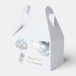 Niedlich Teddy Bear Blue Gold Abstrakt Danke Geschenkschachtel