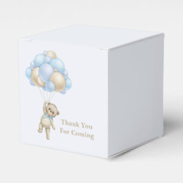 Niedlich Teddy Bear Blue Gold Abstrakt Danke Geschenkschachtel