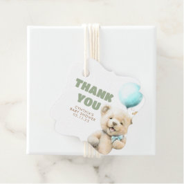 Niedlich Teddy Bear Boy Babydusche Danke Geschenkanhänger