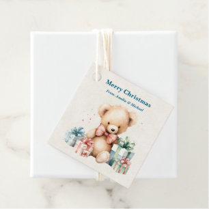 Niedlich Teddy Bear Frohe Weihnachten Geschenkanhänger