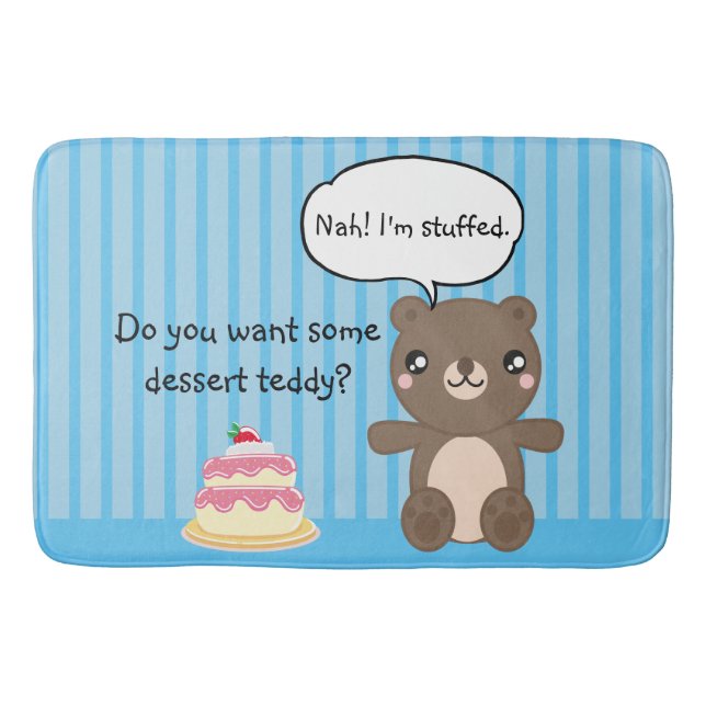 Niedlich Teddy Bear Kids Funny Joke Badematte (Vorderseite)