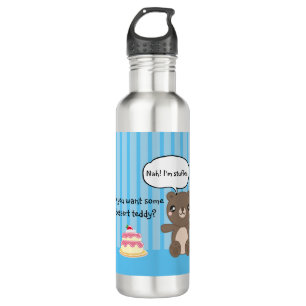 Niedlich Teddy Bear Kids Funny Joke Edelstahlflasche