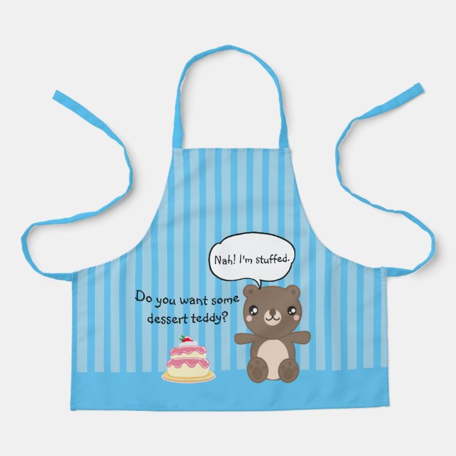 Niedlich Teddy Bear Kids Funny Joke Schürze (Vorderseite)