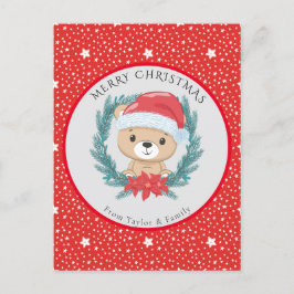 Niedlich Teddy Bear Red Frohe Weihnachten