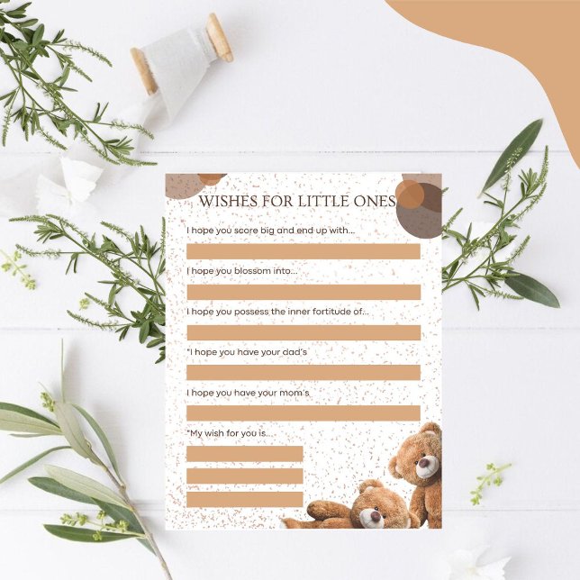 Niedlich Teddy Bear Twin Baby Dusche wünscht Spiel (Von Creator hochgeladen)