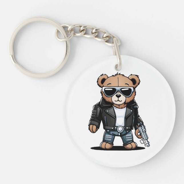 Niedlich Teddy Memes Schlüsselanhänger (Vorderseite)