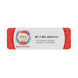 Niedlich Teddy Red and White Stars Frohe Weihnacht