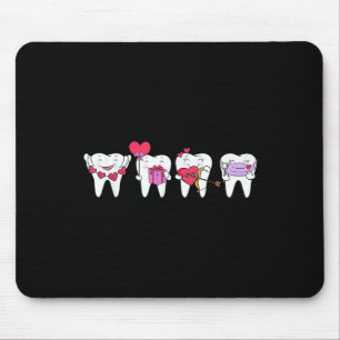 Niedlich Teeth Heart Valentines Zahnhygienin Denti Mousepad