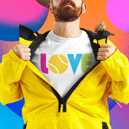 Niedlich Tennis LIEBE - erwachsen T-Shirt