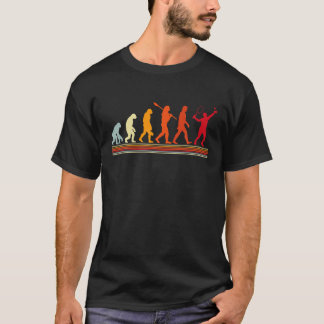 Niedlich Tennis Player Evolution Retro Vintage Far T-Shirt