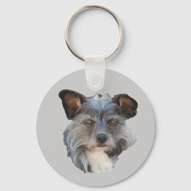 Niedlich Terrier Mixed Rasse Mutt Dog Schlüsselanh Schlüsselanhänger (Vorderseite)