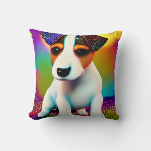 Niedlich Terrier Puppy Sparkle Nah-up Kissen