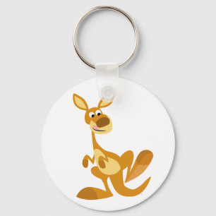 Niedlich Thumping Cartoon Kangaroo Schlüsselanhäng Schlüsselanhänger