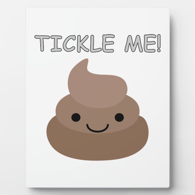 Niedlich Tickle Me Kacke Emoji Fotoplatte (Vorderseite)