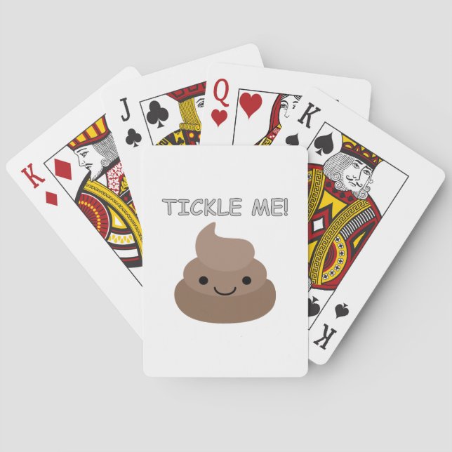 Niedlich Tickle Me Kacke Emoji Spielkarten (Rückseite)