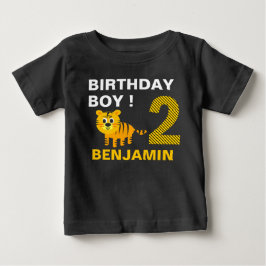 Niedlich Tiger 2. Geburtstagsparty Baby T-shirt