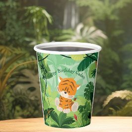 Niedlich Tiger Geburtstagsparty Custom Kids Safari Pappbecher