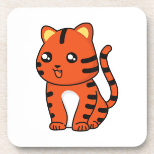 Niedlich Tiger Getränkeuntersetzer