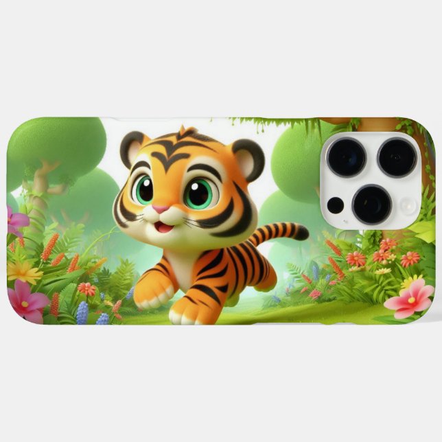Niedlich Tiger iPhone 16 Pro Max Hülle (Rückseite (Horizontal))
